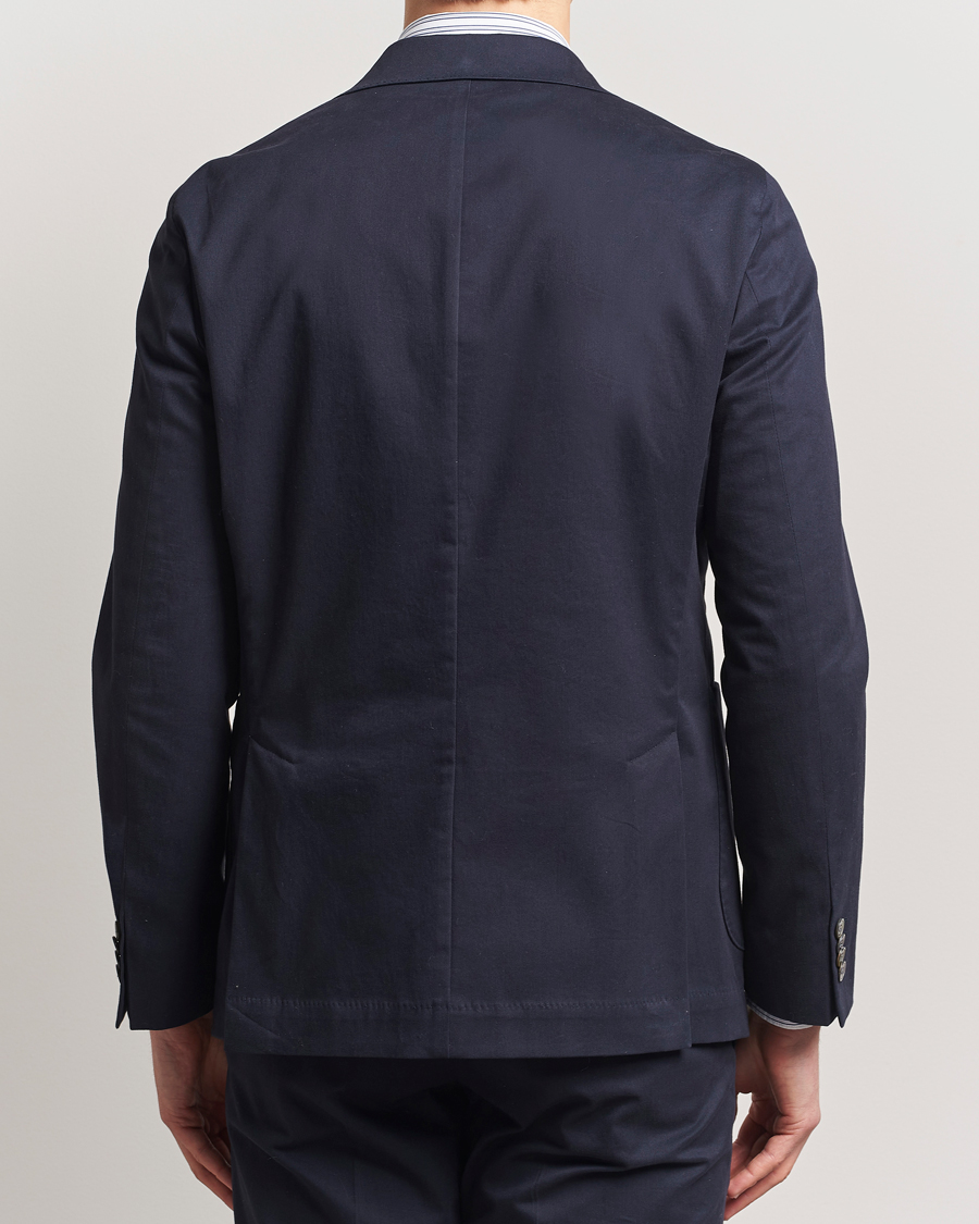 Men | Blazers | Oscar Jacobson | Ferry Patch Cotton Blazer Navy