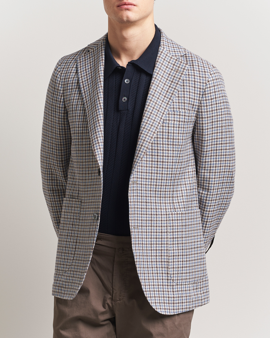 Oscar Jacobson Ferry Soft Patch Pocket Cotton/Linen Blazer Blue at