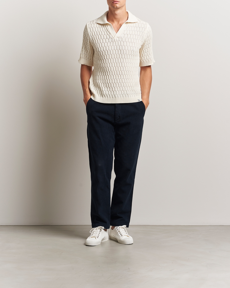 Men | Polo Shirts | Peregrine | Cove Knitted Cotton Polo Shirt White