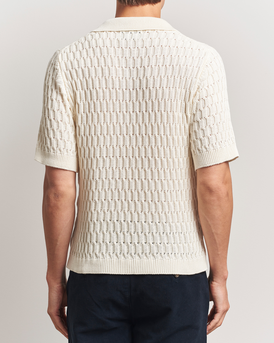 Men | Polo Shirts | Peregrine | Cove Knitted Cotton Polo Shirt White