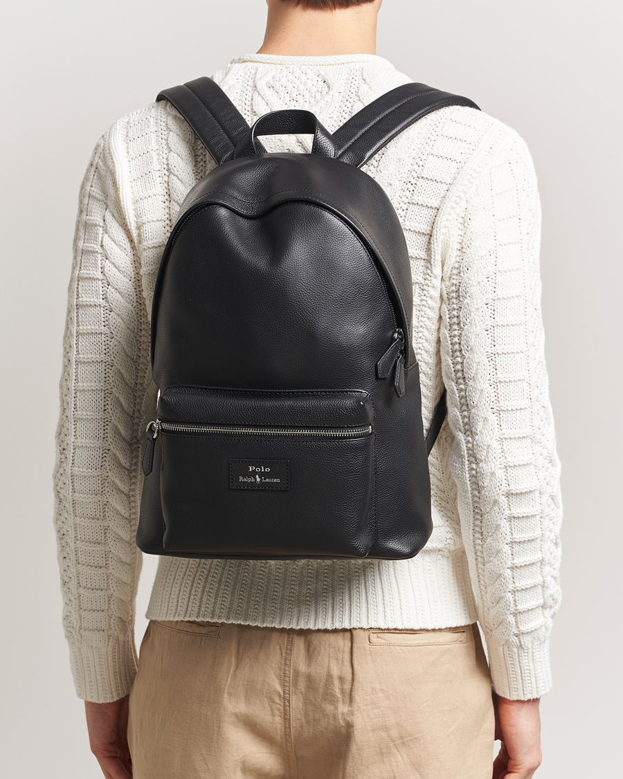 Men | Bags | Polo Ralph Lauren | Polo Ralph LaurenPebble Leather BackpackBlack