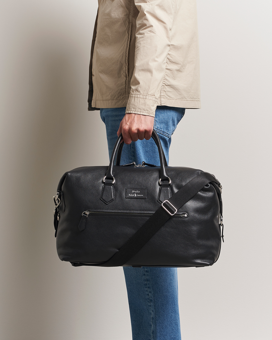 Men | Bags | Polo Ralph Lauren | Polo Ralph LaurenPebble Leather Duffle BagBlack
