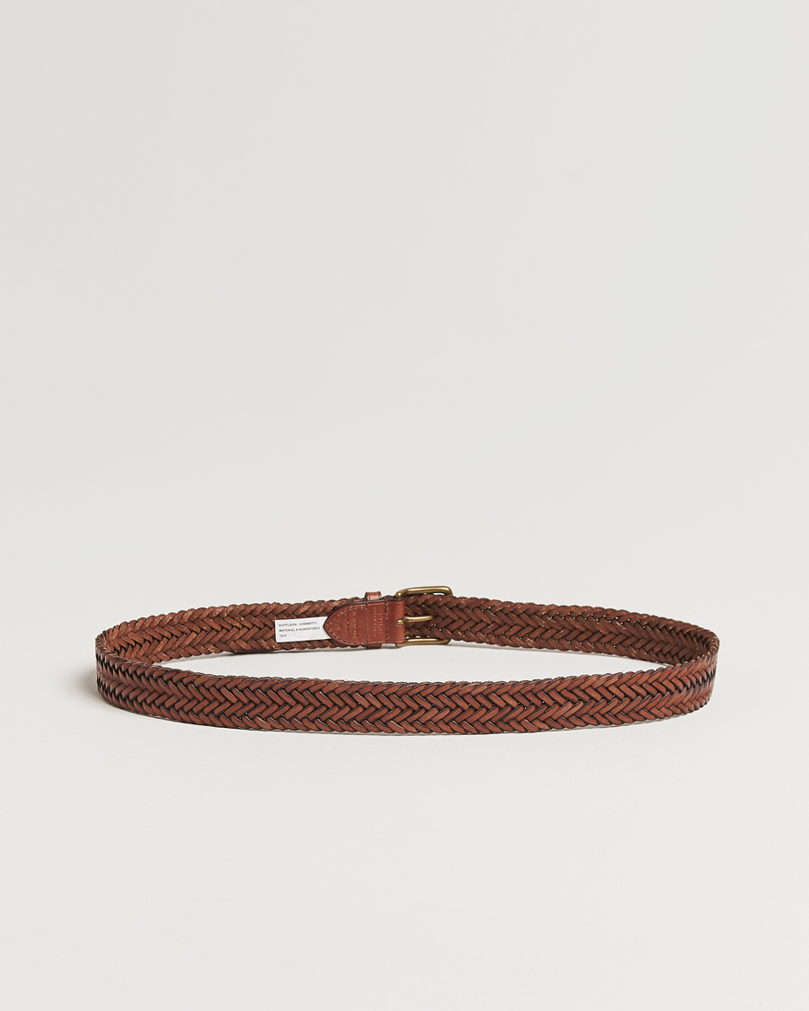 Men | Belts | Polo Ralph Lauren | Braided Leather Belt Polo Saddle