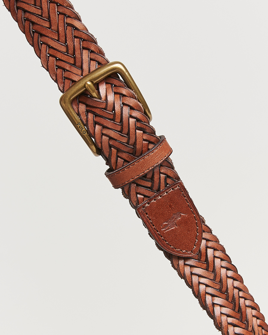 Men | Belts | Polo Ralph Lauren | Braided Leather Belt Polo Saddle