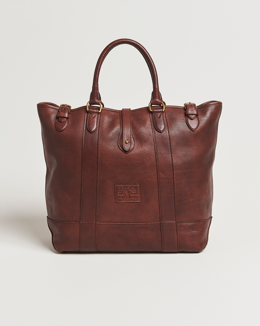 Polo Ralph Lauren Leather Tote Bag British Tan at CareOfCarl.com
