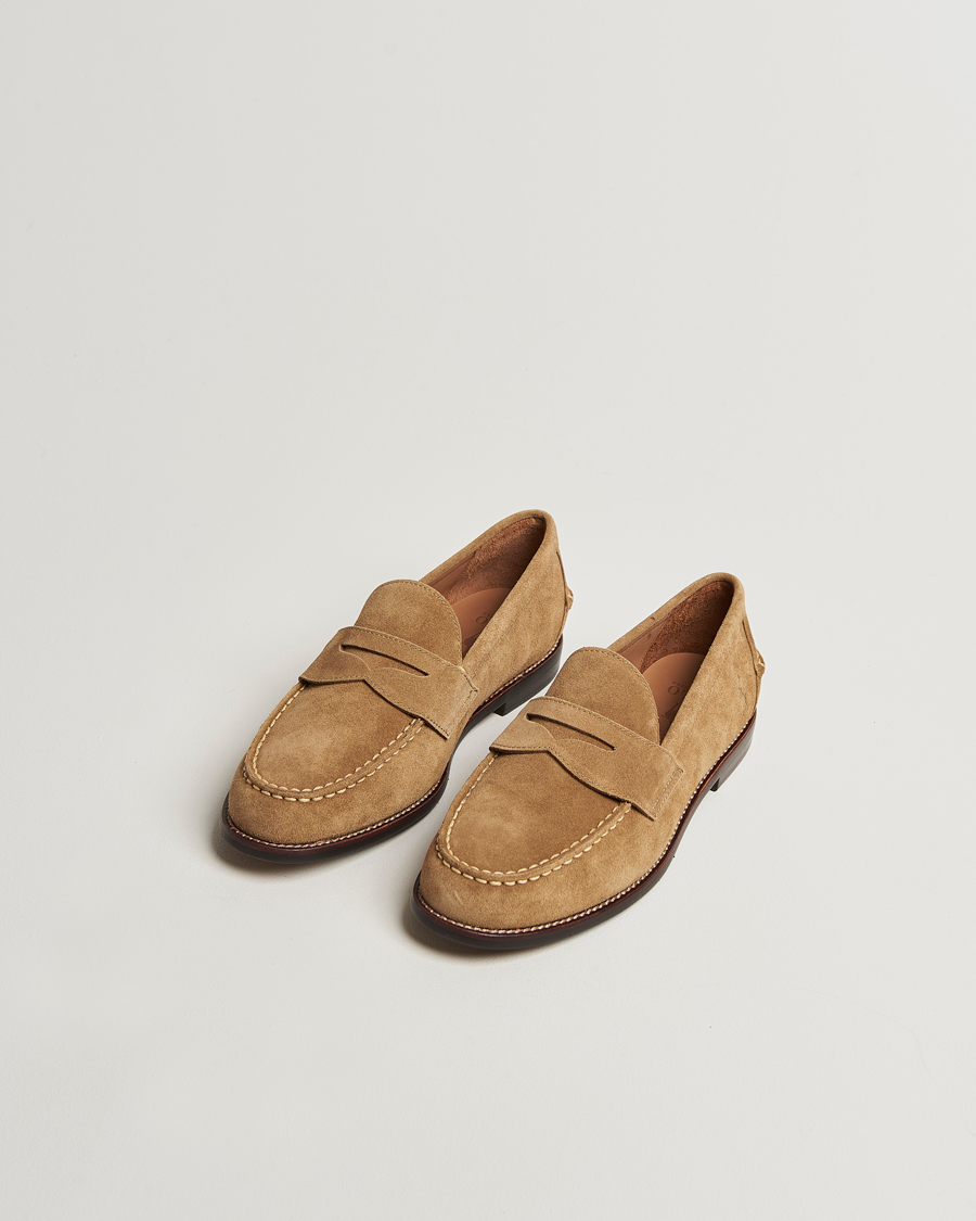Men | Loafers | Polo Ralph Lauren | Alston Suede Penny Loafer Desert Tan