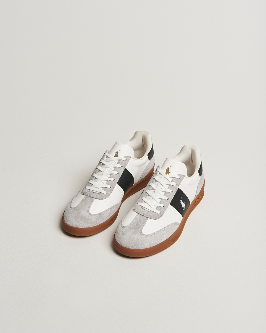 Men | Sneakers | Polo Ralph Lauren | Aera Leather/Suede Sneaker White/Grey