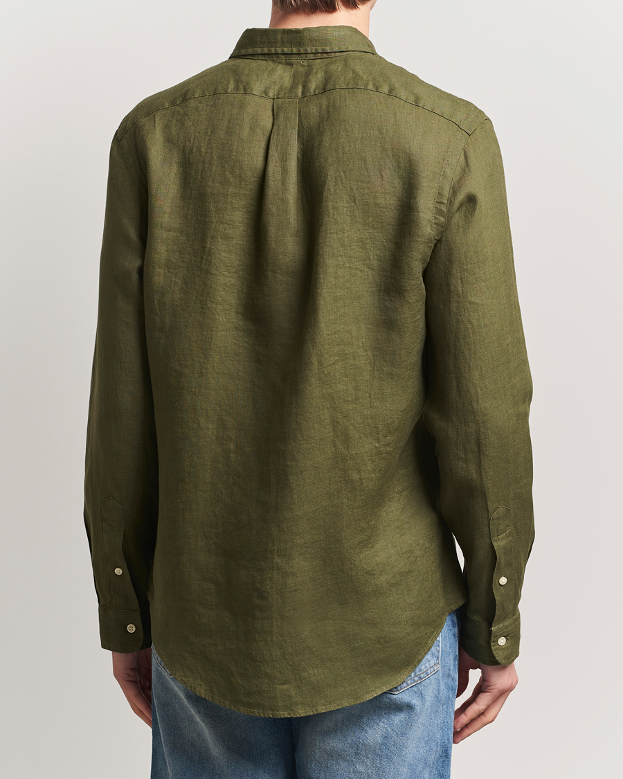 Men | Shirts | Polo Ralph Lauren | Slim Fit Linen Shirt New Olive