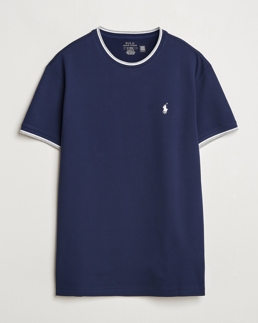 Men | T-Shirts | Polo Ralph Lauren | Mesh Polo T-Shirt Newport Navy