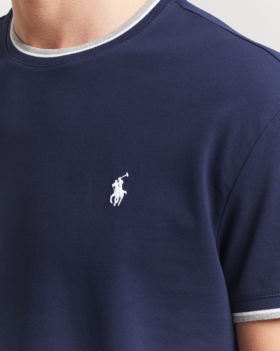 Men | T-Shirts | Polo Ralph Lauren | Mesh Polo T-Shirt Newport Navy