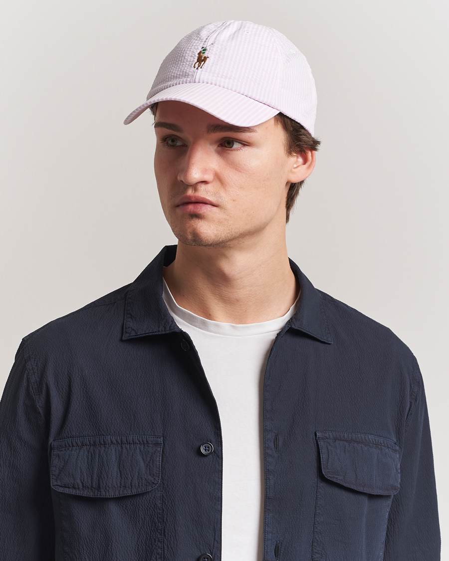 Polo Ralph Lauren Seersucker Cap Carmel Pink at CareOfCarl.com