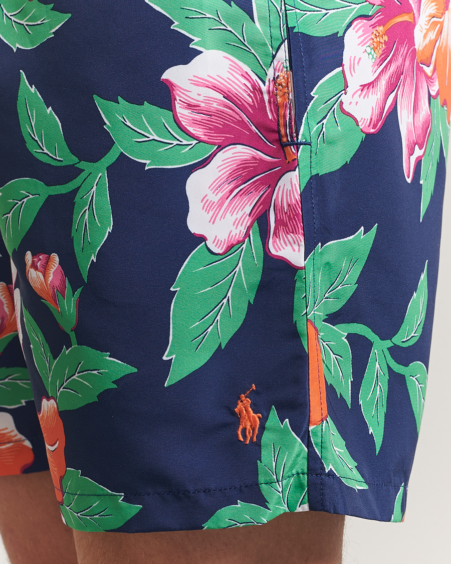 Men | Swimwear | Polo Ralph Lauren | Traveler Recycled Swimshorts Iconic Hibiscus Navy