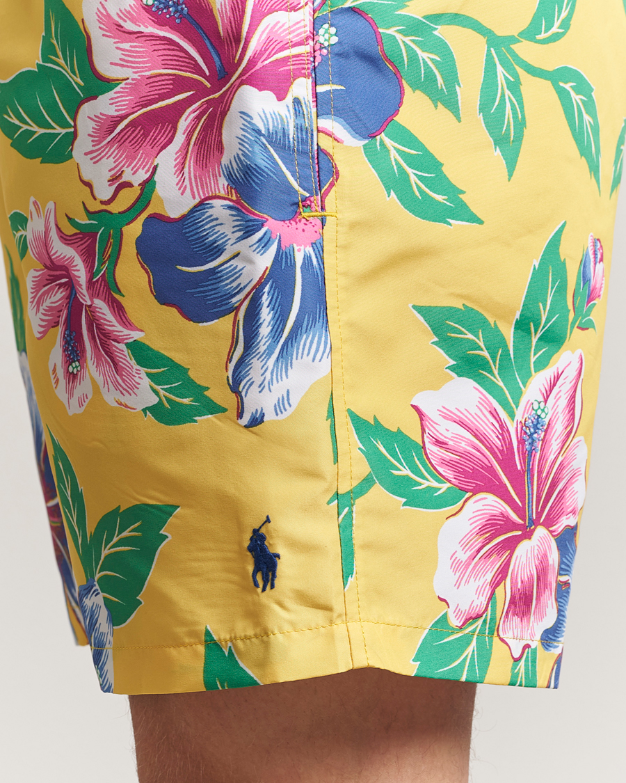 Men | Swimwear | Polo Ralph Lauren | Traveler Recycled Swimshorts Iconic Hibiscus Yellow