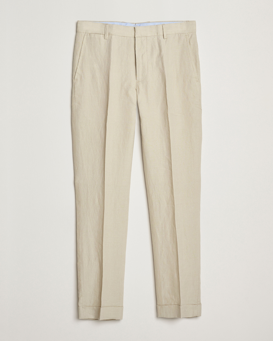 Polo Ralph Lauren Linen Pleated Trousers Spring Beige At CareOfCarl Polo Ralph Lauren Linen Pleated Trousers Spring Beige At CareOfCarl
