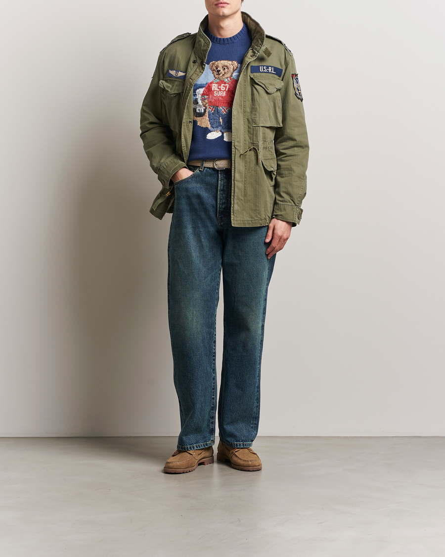 Men | Coats & Jackets | Polo Ralph Lauren | Herringbone Field Jacket Olive Mountain