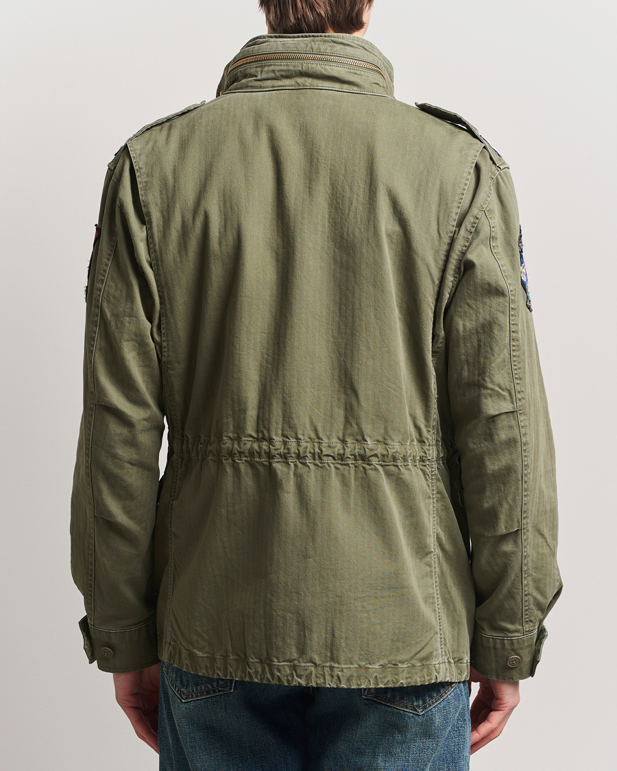 Men | Coats & Jackets | Polo Ralph Lauren | Herringbone Field Jacket Olive Mountain