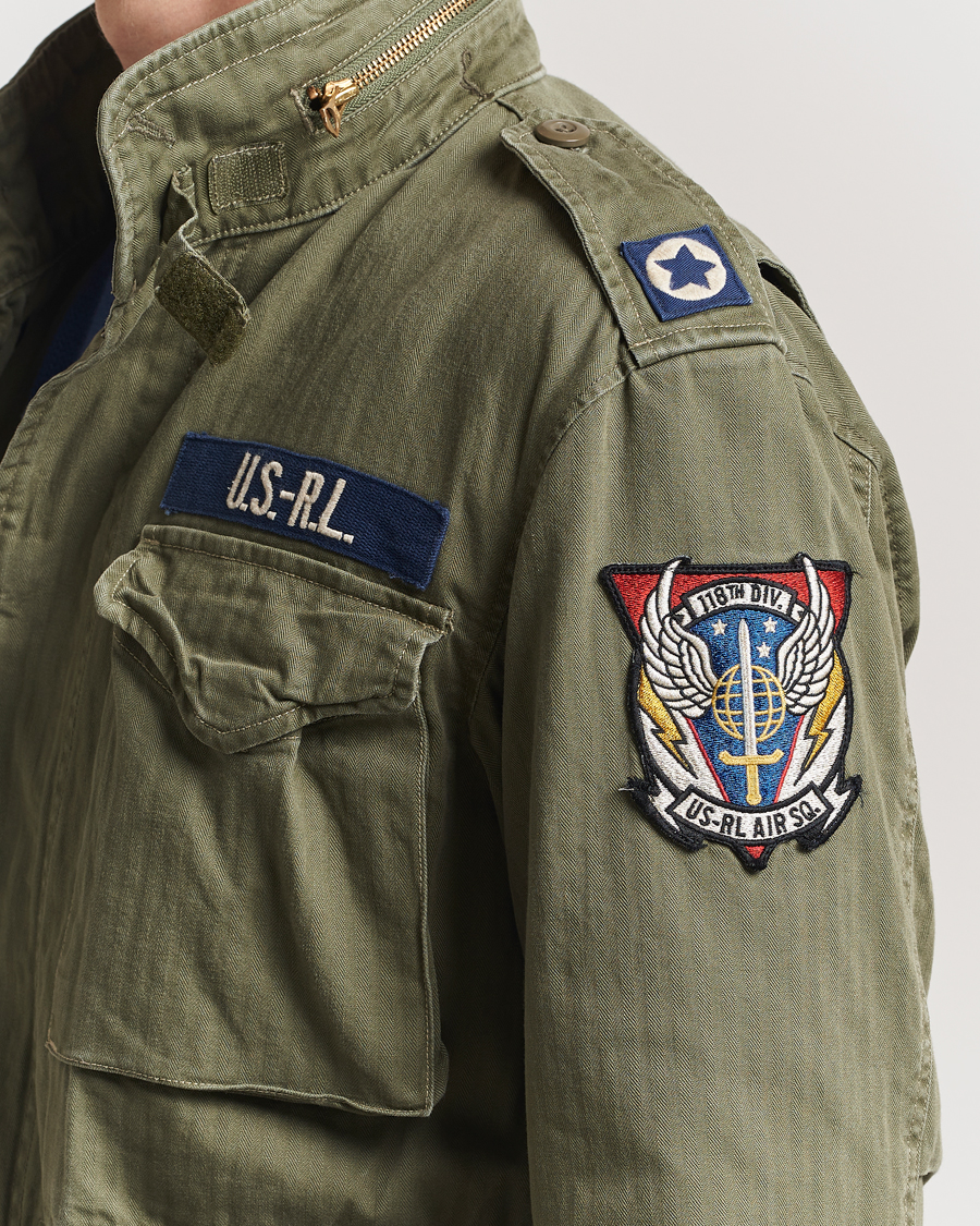 Men | Coats & Jackets | Polo Ralph Lauren | Herringbone Field Jacket Olive Mountain