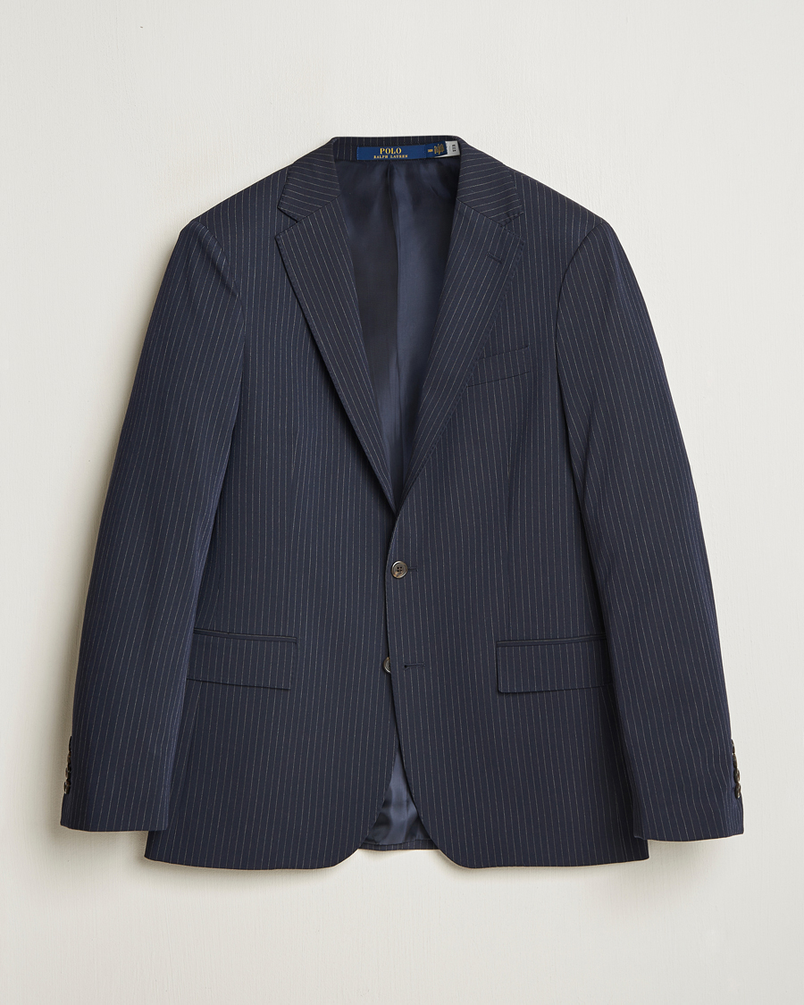 Men | Blazers | Polo Ralph Lauren | Single Breasted Pinstripe Sportcoat Navy/Grey