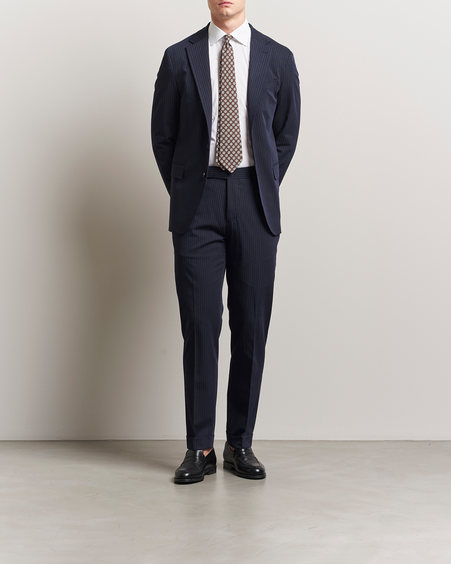 Men | Blazers | Polo Ralph Lauren | Single Breasted Pinstripe Sportcoat Navy/Grey