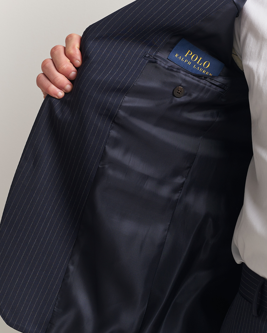 Men | Blazers | Polo Ralph Lauren | Single Breasted Pinstripe Sportcoat Navy/Grey