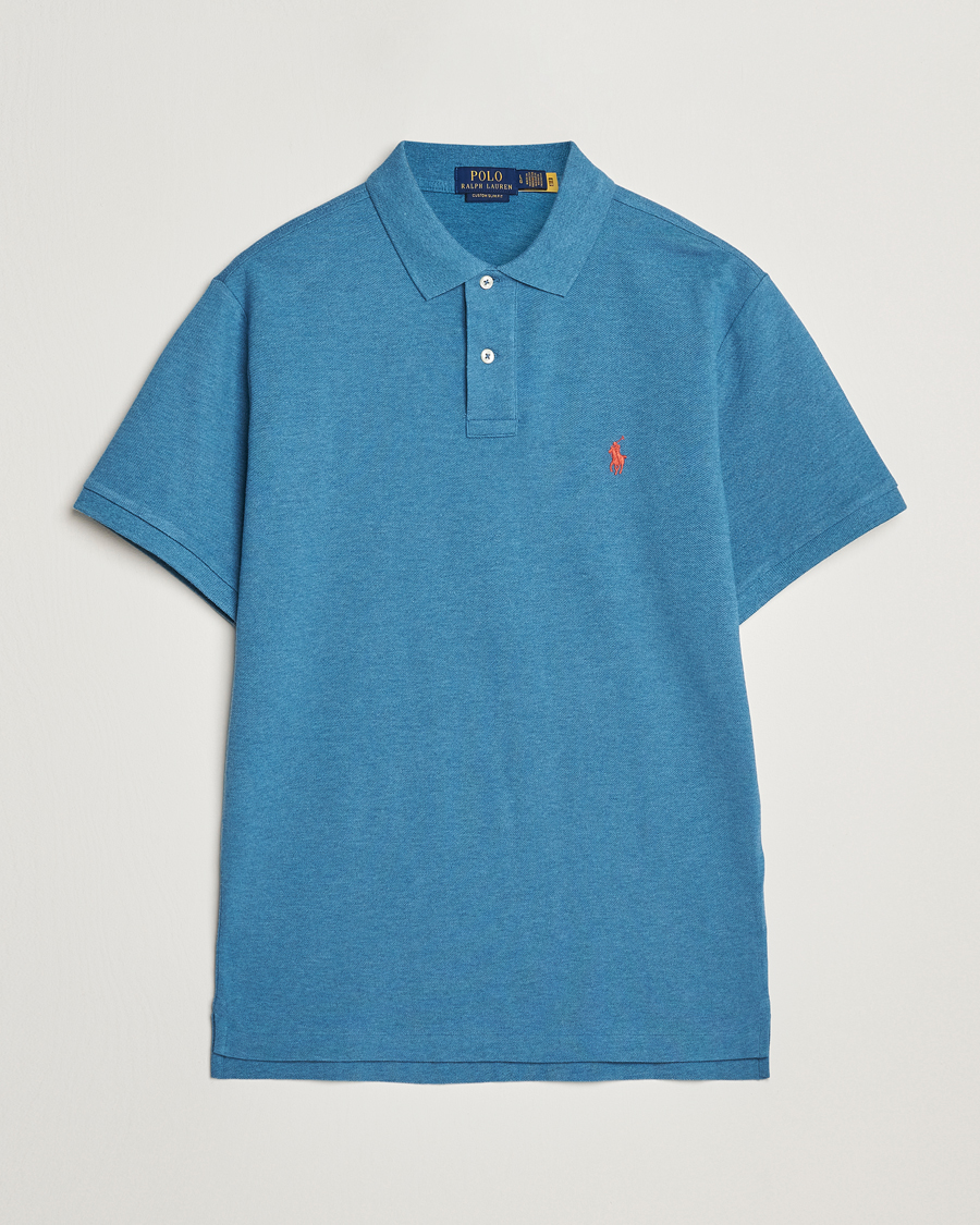 Men | Polo Shirts | Polo Ralph Lauren | Custom Slim Fit Polo Marine Heather