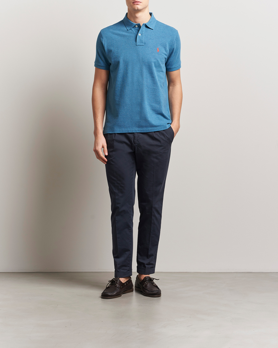 Men | Polo Shirts | Polo Ralph Lauren | Custom Slim Fit Polo Marine Heather