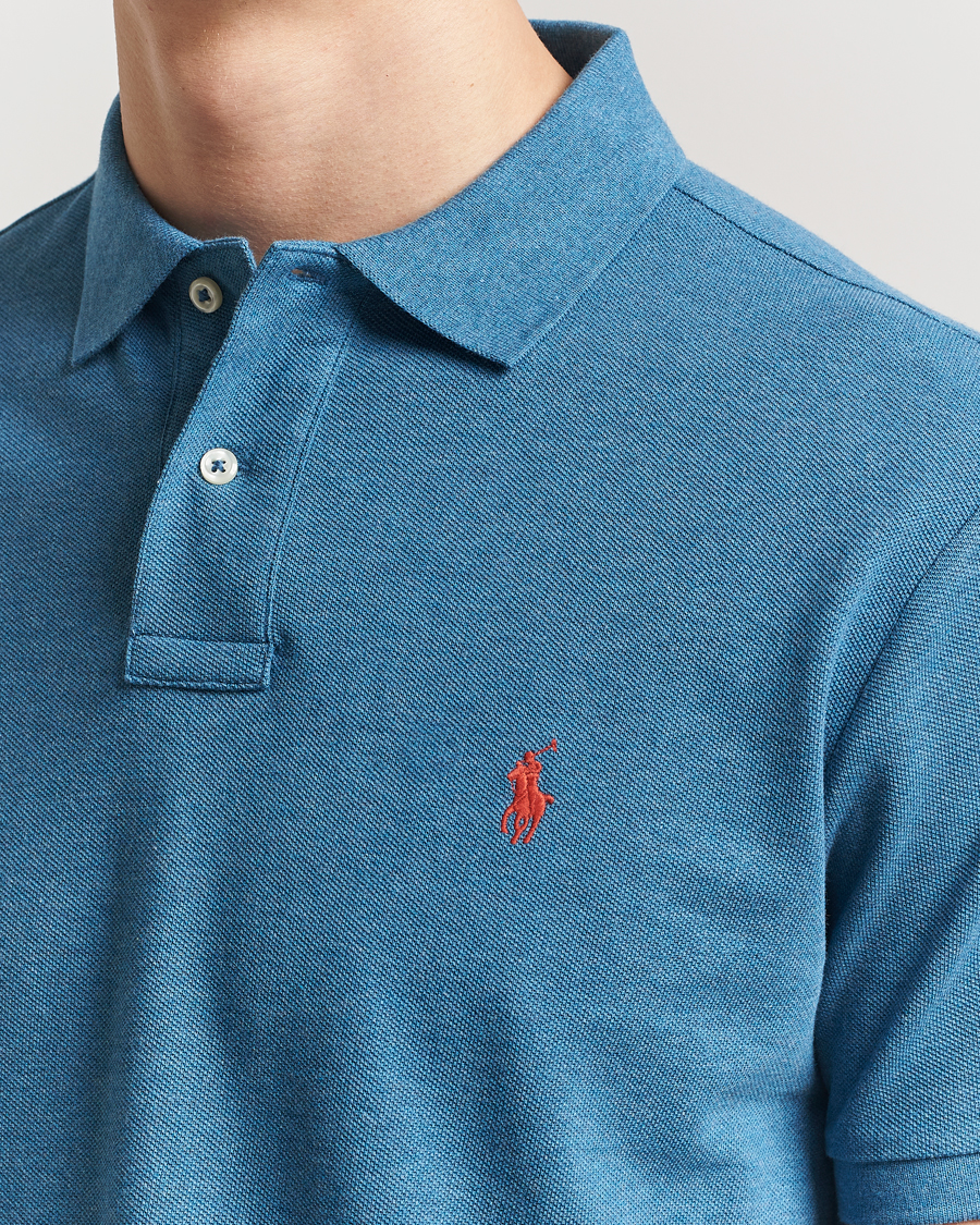 Men | Polo Shirts | Polo Ralph Lauren | Custom Slim Fit Polo Marine Heather