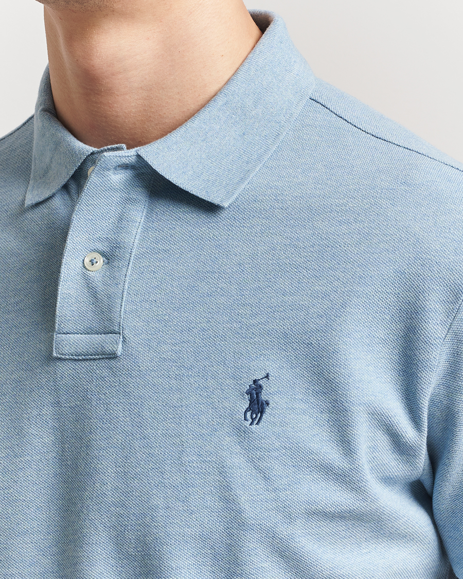 Men | Polo Shirts | Polo Ralph Lauren | Custom Slim Fit Polo Modern Blue Heather