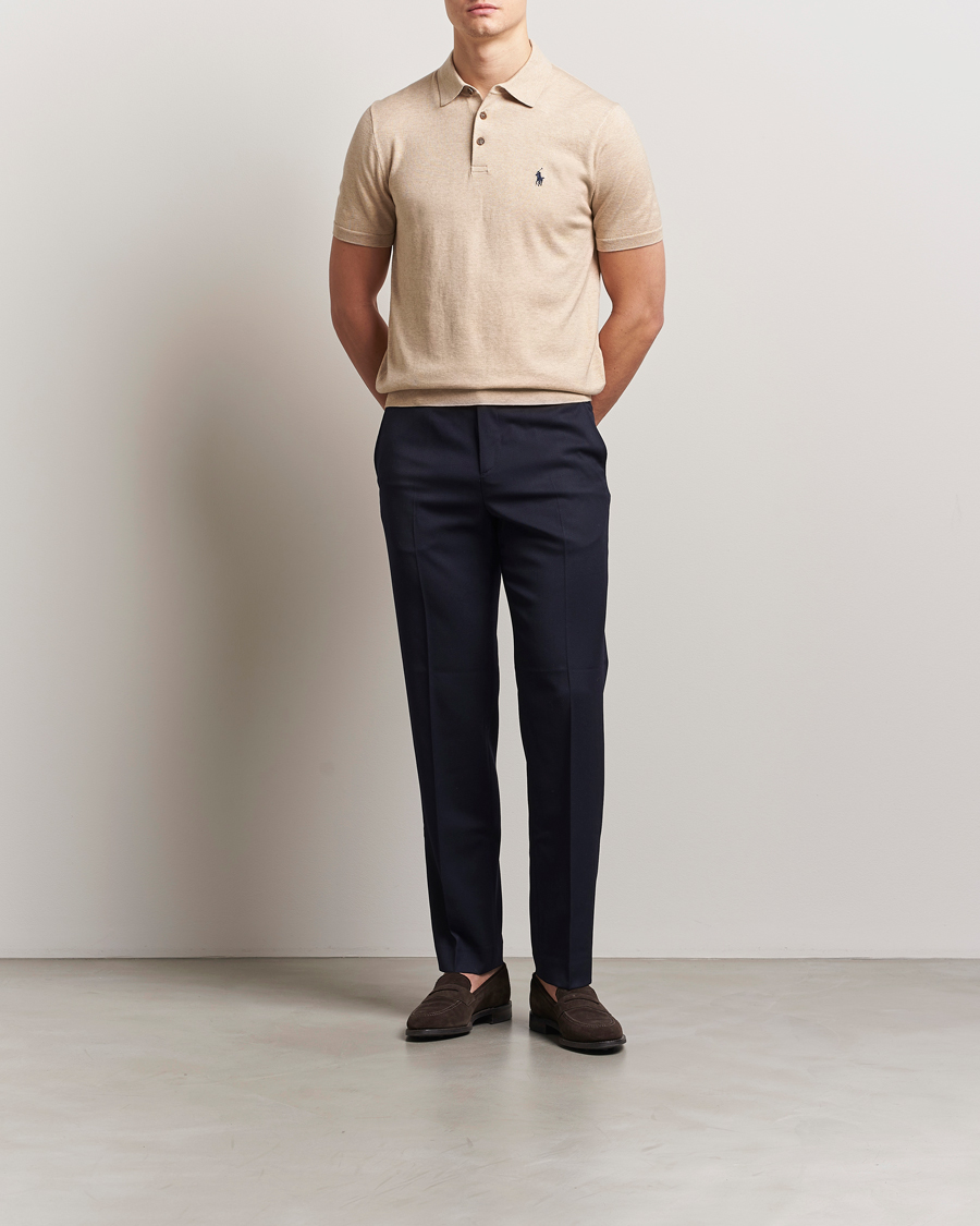 Men | Polo Shirts | Polo Ralph Lauren | Cotton Knitted Polo Dune Melange
