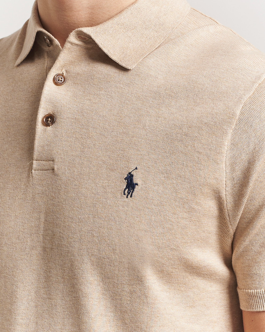 Men | Polo Shirts | Polo Ralph Lauren | Cotton Knitted Polo Dune Melange