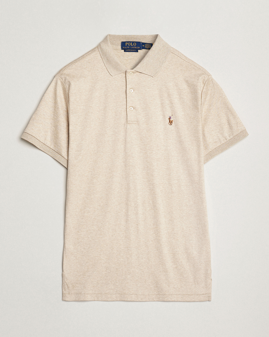 Polo Ralph Lauren Luxury Pima Cotton Polo Expedition Dune Heather