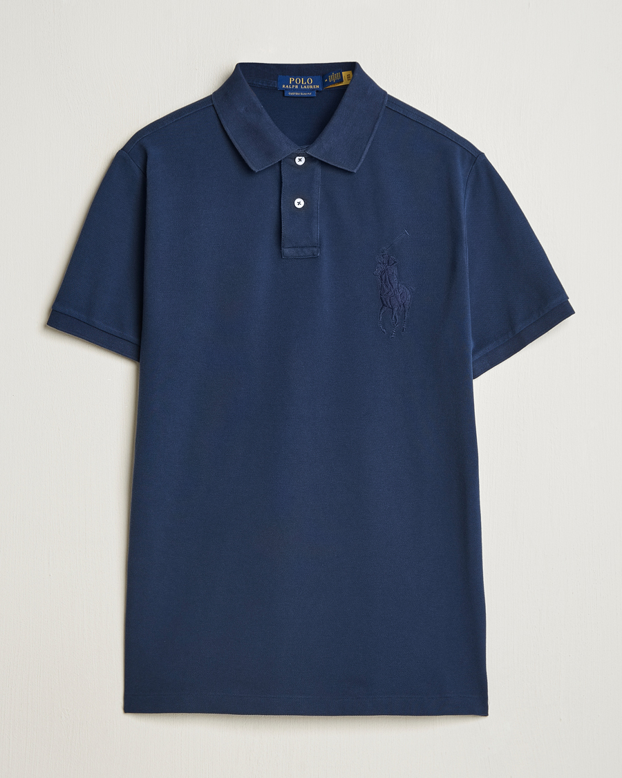 Men | Polo Shirts | Polo Ralph Lauren | Custom Slim Fit Mesh Polo Cruise Navy