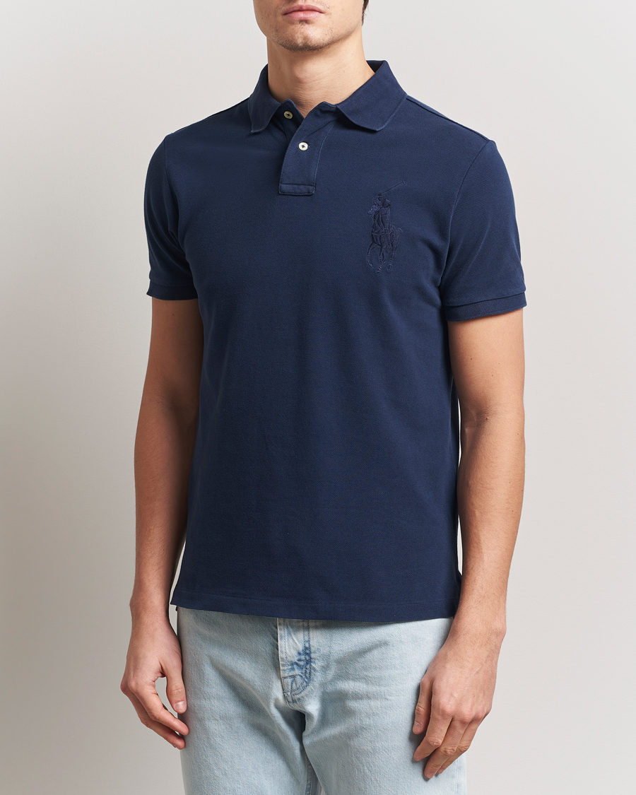 Polo Ralph Lauren Custom Slim Fit Mesh Polo Cruise Navy at