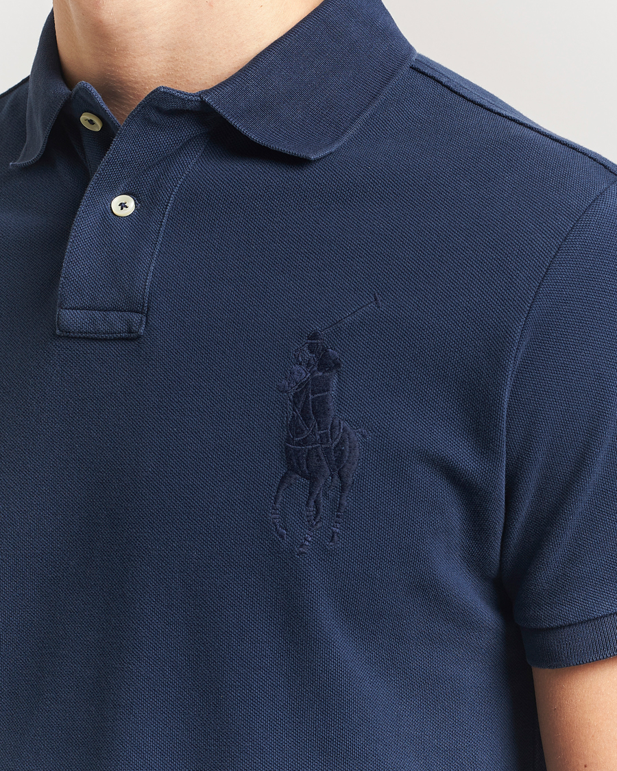 Men | Polo Shirts | Polo Ralph Lauren | Custom Slim Fit Mesh Polo Cruise Navy