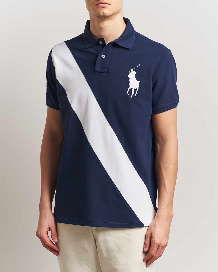 Polo Ralph Lauren Custom Slim Fit Big Pony Polo Newport Navy/White