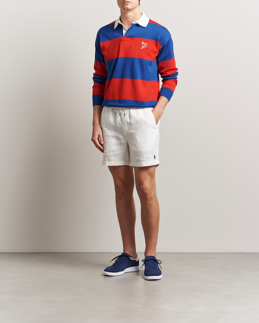 Men | Shorts | Polo Ralph Lauren | Prepster Drawstring Linen Shorts Deckwash White