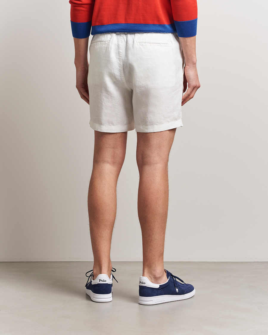Men | Shorts | Polo Ralph Lauren | Prepster Drawstring Linen Shorts Deckwash White