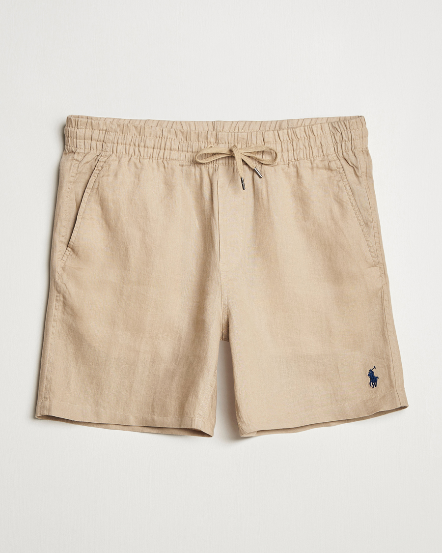 Men | Shorts | Polo Ralph Lauren | Prepster Drawstring Linen Shorts Coastal Beige