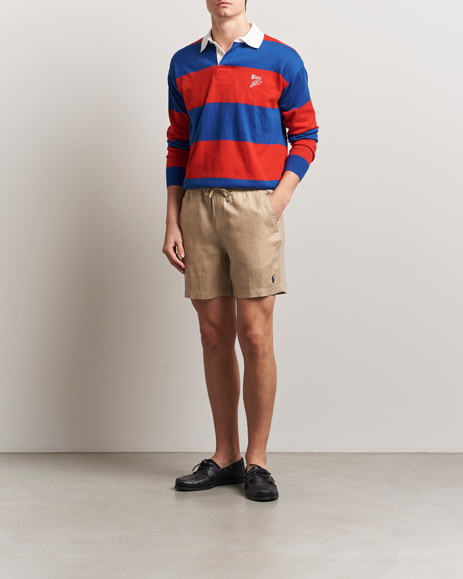 Men | Shorts | Polo Ralph Lauren | Prepster Drawstring Linen Shorts Coastal Beige