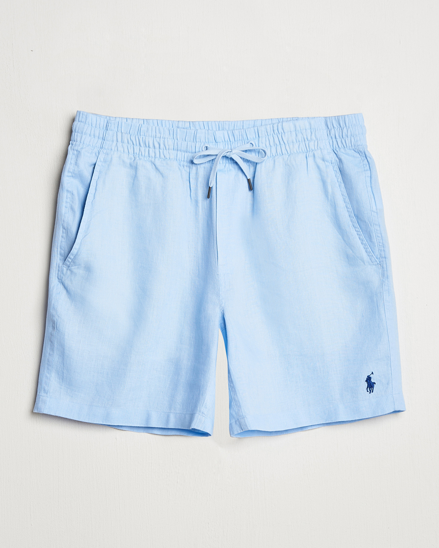 Men | Shorts | Polo Ralph Lauren | Prepster Drawstring Linen Shorts Office Blue