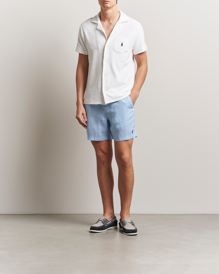 Men | Shorts | Polo Ralph Lauren | Prepster Drawstring Linen Shorts Office Blue