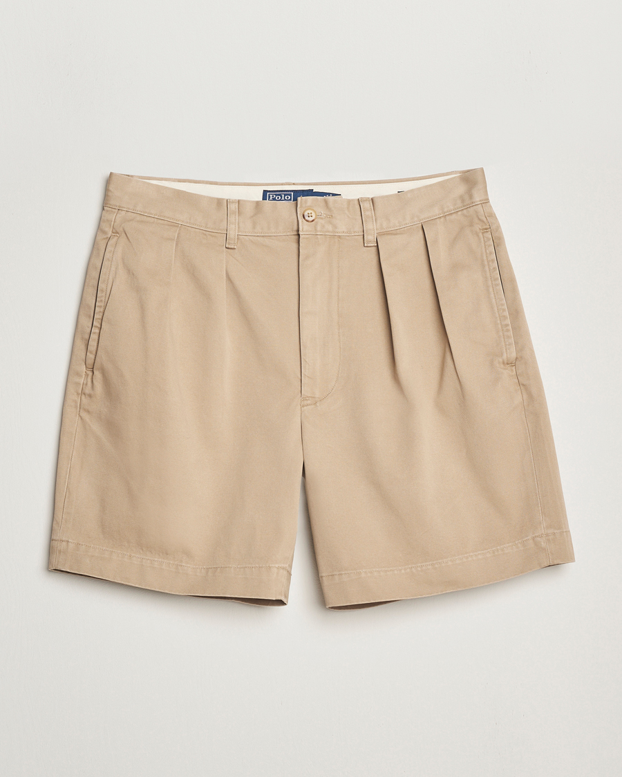 Polo Ralph Lauren Cormac Pleated Shorts RL Khaki at CareOfCarl.com
