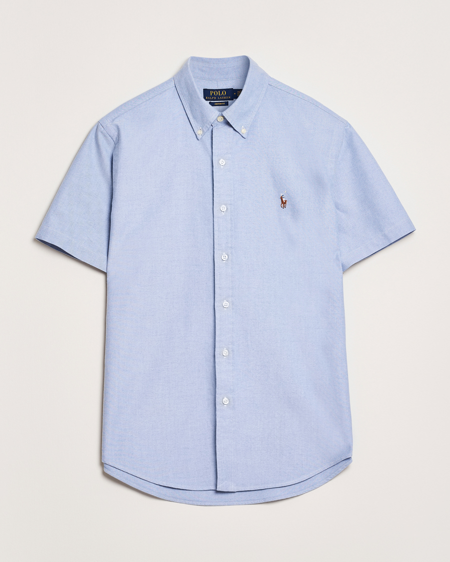 Men | Shirts | Polo Ralph Lauren | Short Sleeve Oxford Shirt Blue