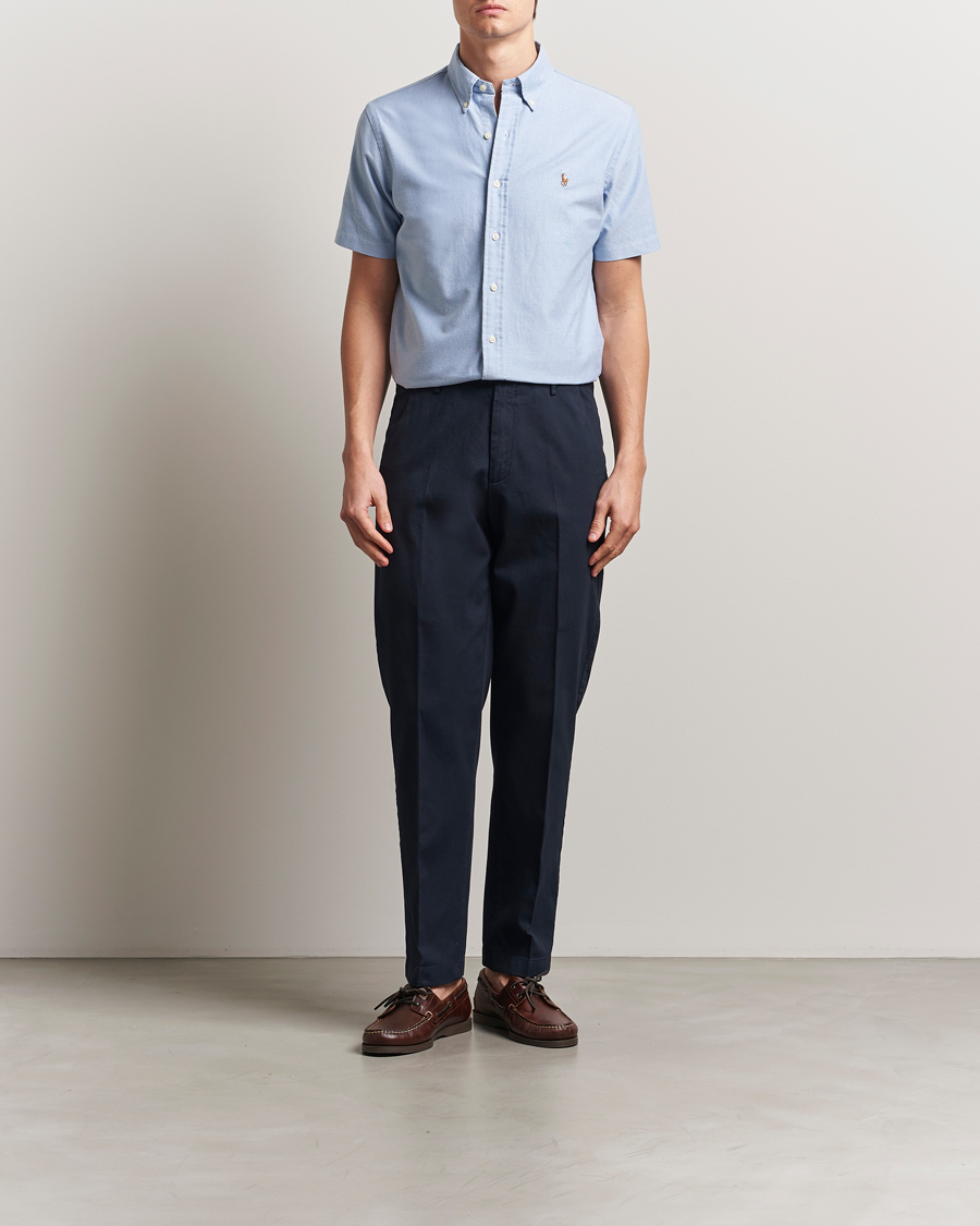 Men | Shirts | Polo Ralph Lauren | Short Sleeve Oxford Shirt Blue