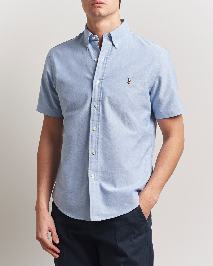 Men | Shirts | Polo Ralph Lauren | Short Sleeve Oxford Shirt Blue