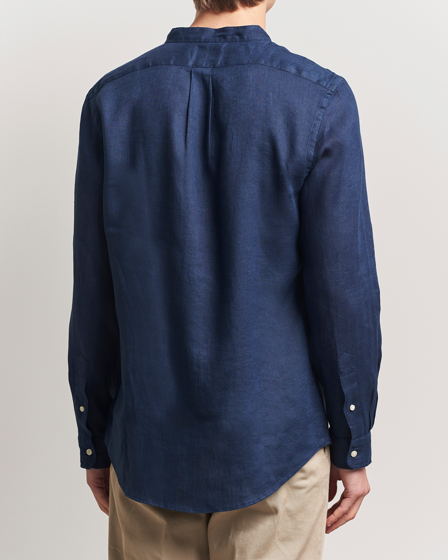 Men | Shirts | Polo Ralph Lauren | Slim Fit Linen Shirt Newport Navy