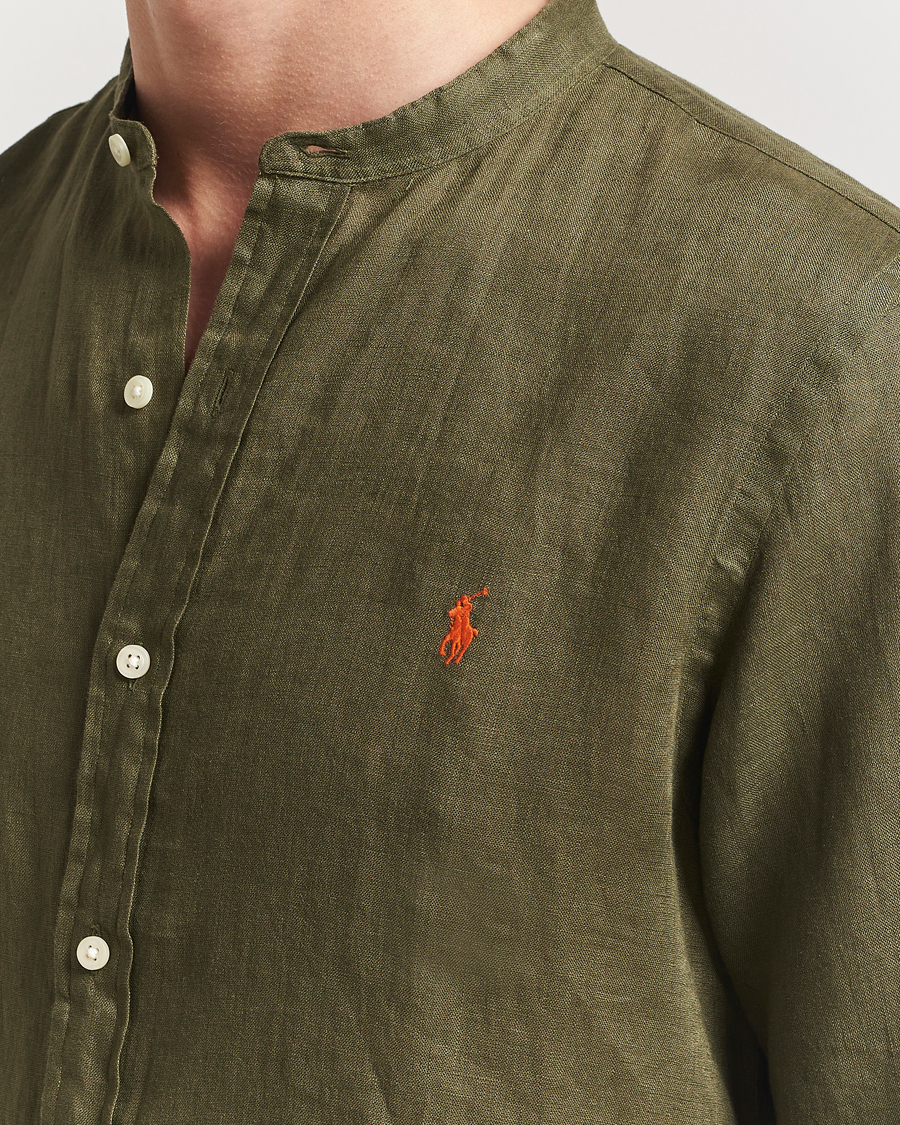 Men | Shirts | Polo Ralph Lauren | Slim Fit Linen Shirt New Olive