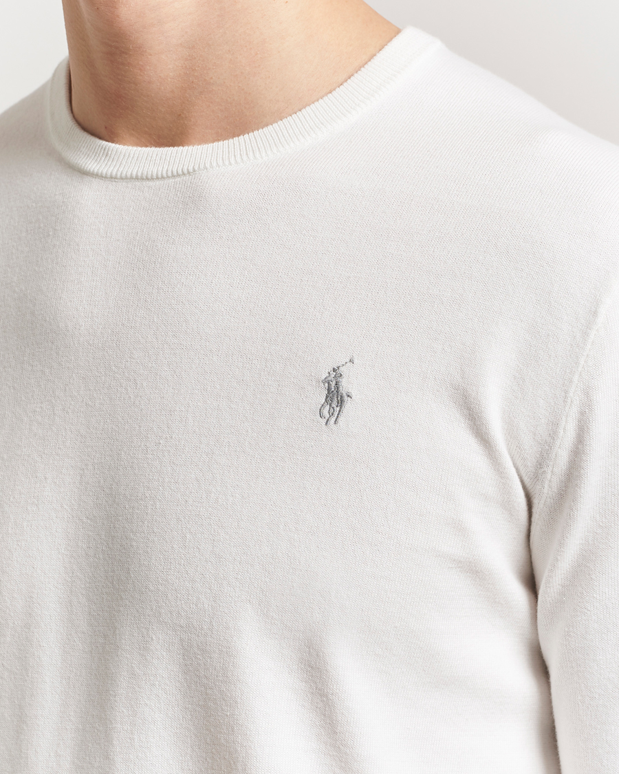 Men | Sweaters & Knitwear | Polo Ralph Lauren | Cotton Crew Neck Sweater Deckwash White