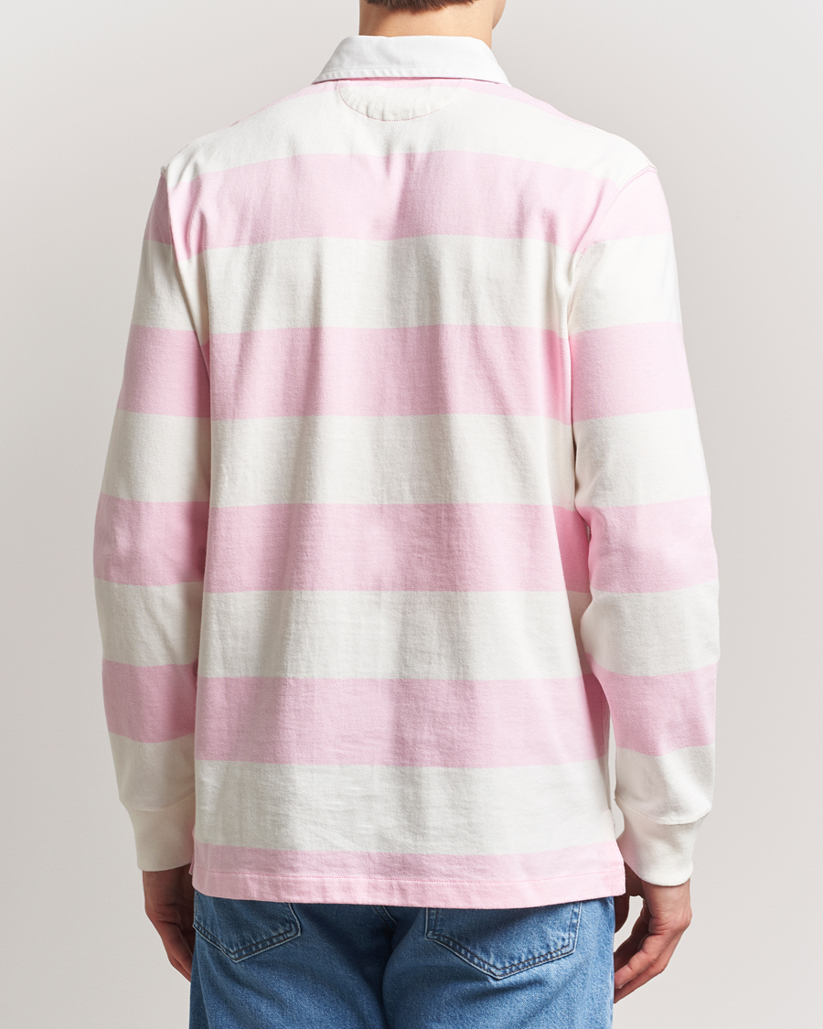 Men | Sweaters & Knitwear | Polo Ralph Lauren | Striped Rugby Varsity Bear Pink/White