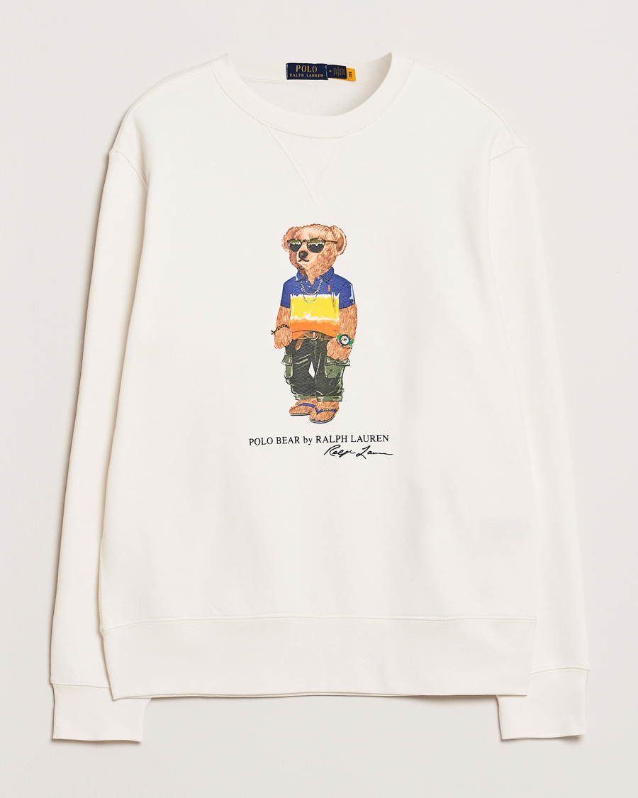 Men | Sweaters & Knitwear | Polo Ralph Lauren | Crew Neck Bear Sweatshirt White